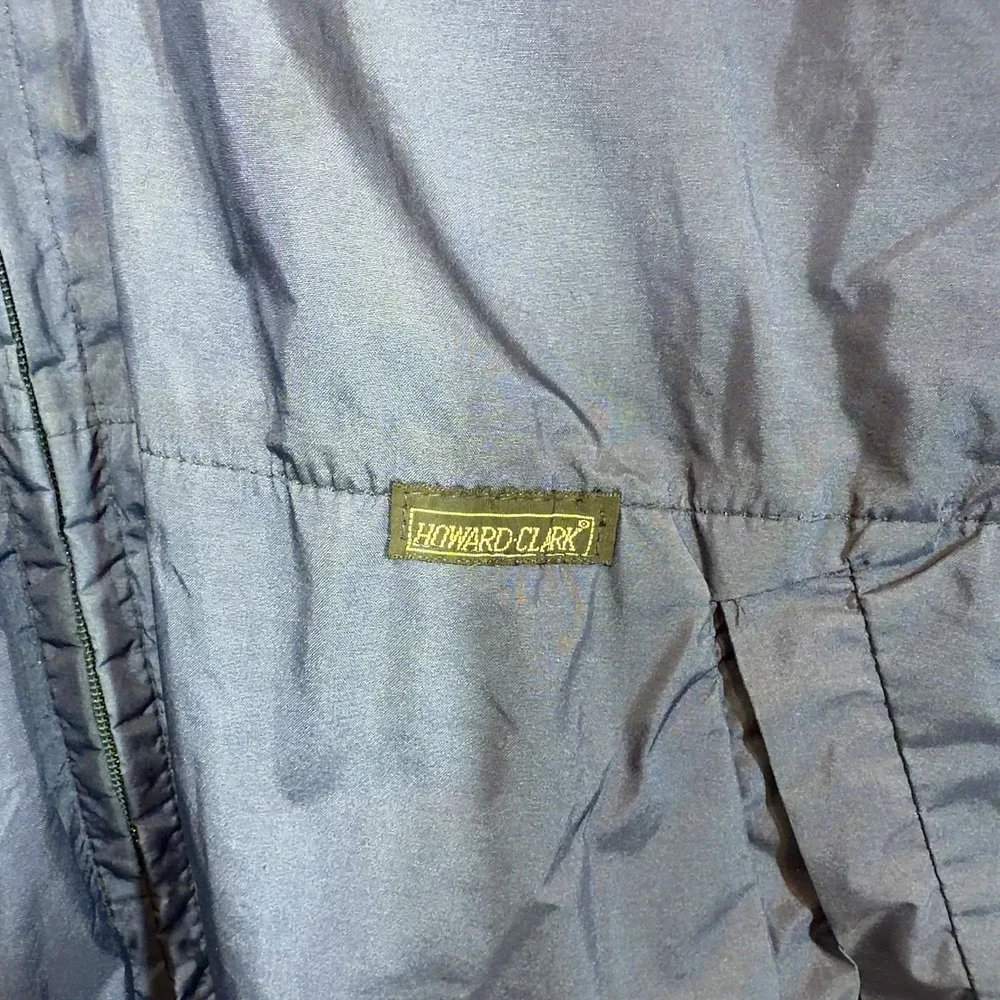 Howard Clark Gore-Tex Jacket Navy Blue Striped Lining SZ Medium Mens Windbreaker